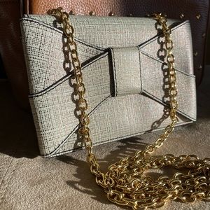ZAC Zac Posen Shirley Bow Gold Crossbody